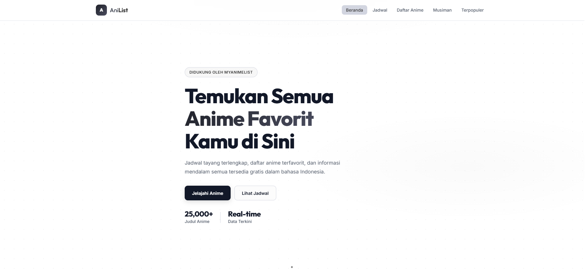 Anilist Website